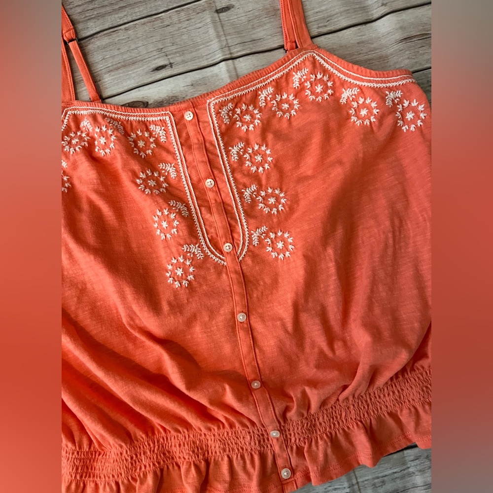 XXL peach orange cami style tank top with adjustable straps American Eagle AEO